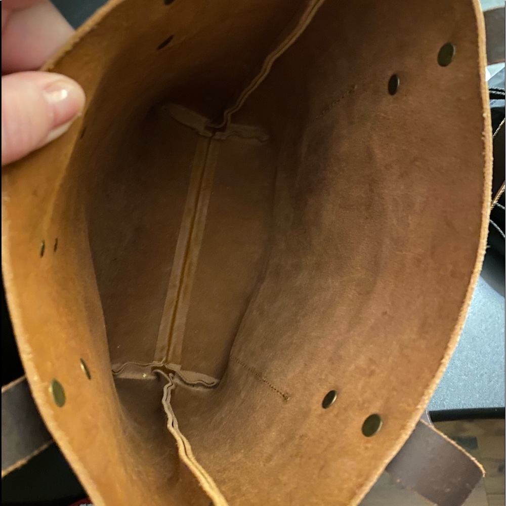 Rustic Leather Tote - Picture 11 of 12